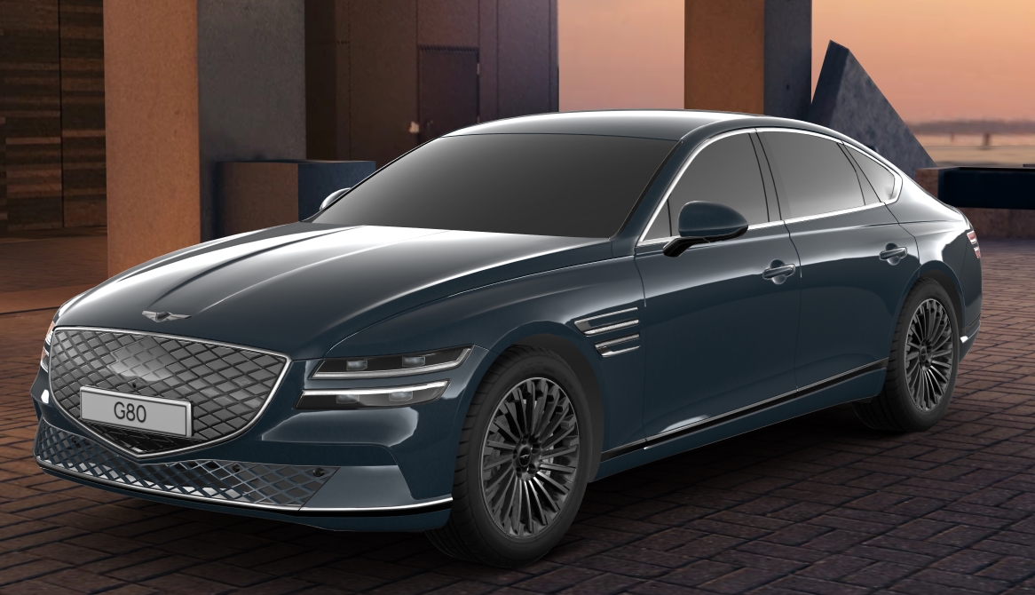 제네시스 G80 전기차 - 태즈먼 블루(색상 코드 : URA)