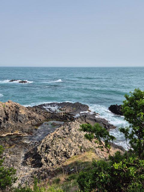 경주시 양남면 주상절리-전망대에서 내려다본 모슴