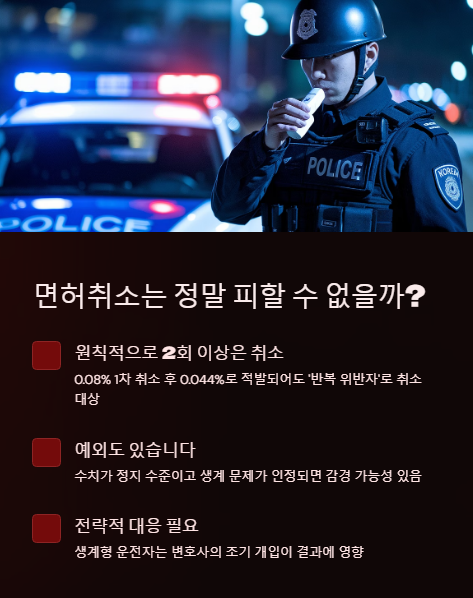 면허취소는 정말 피할 수 없을까?