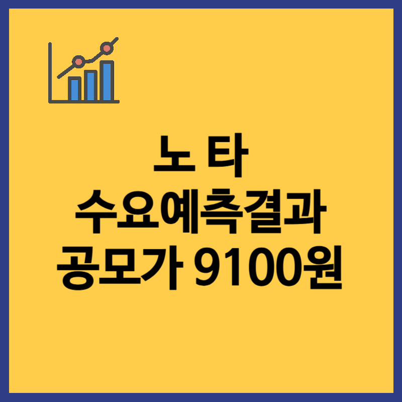 노타 수요예측결과 공모가 9100원 확정