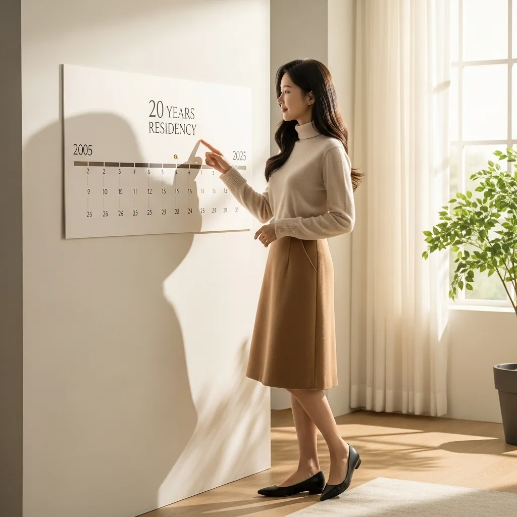 캐나다 노령보장연금 OAS의 20년 거주 요건을 확인하는 모습