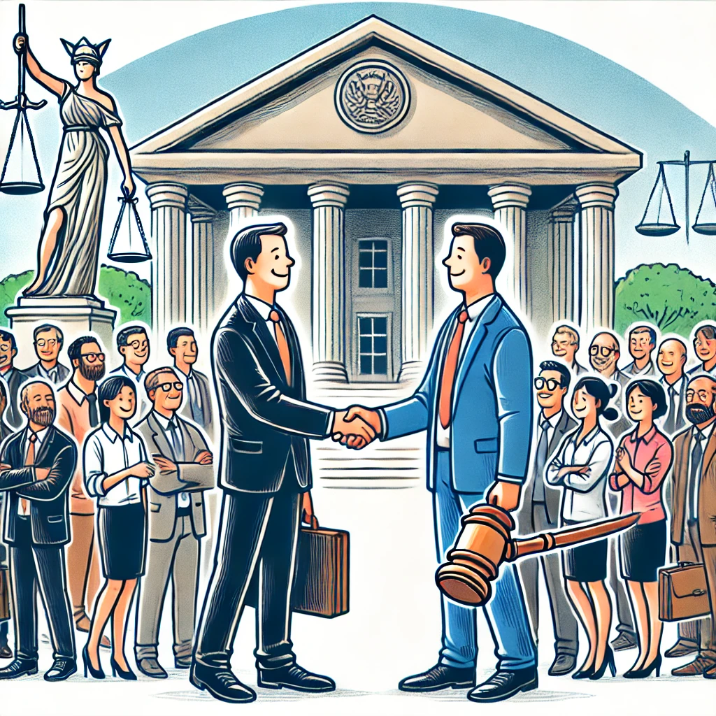 원만한 합의 도출된 장면