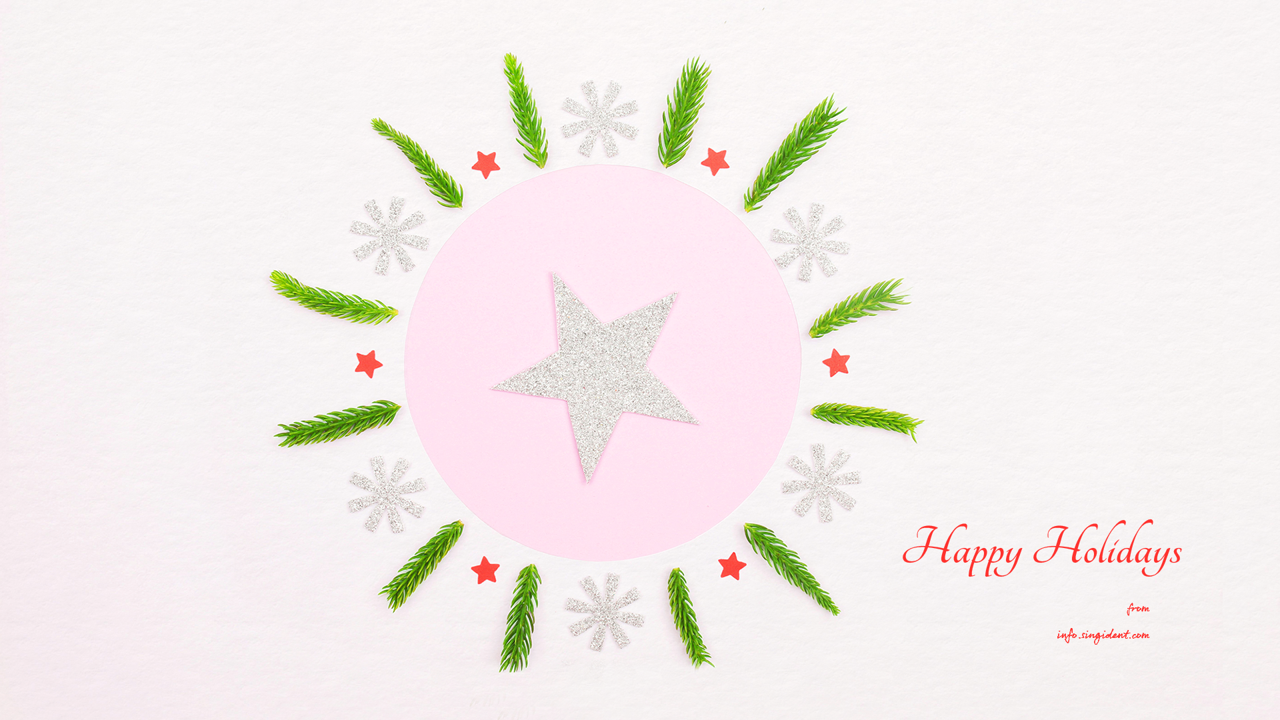 08 은색 별장식 C - Happy Holidays 크리스마스배경화면