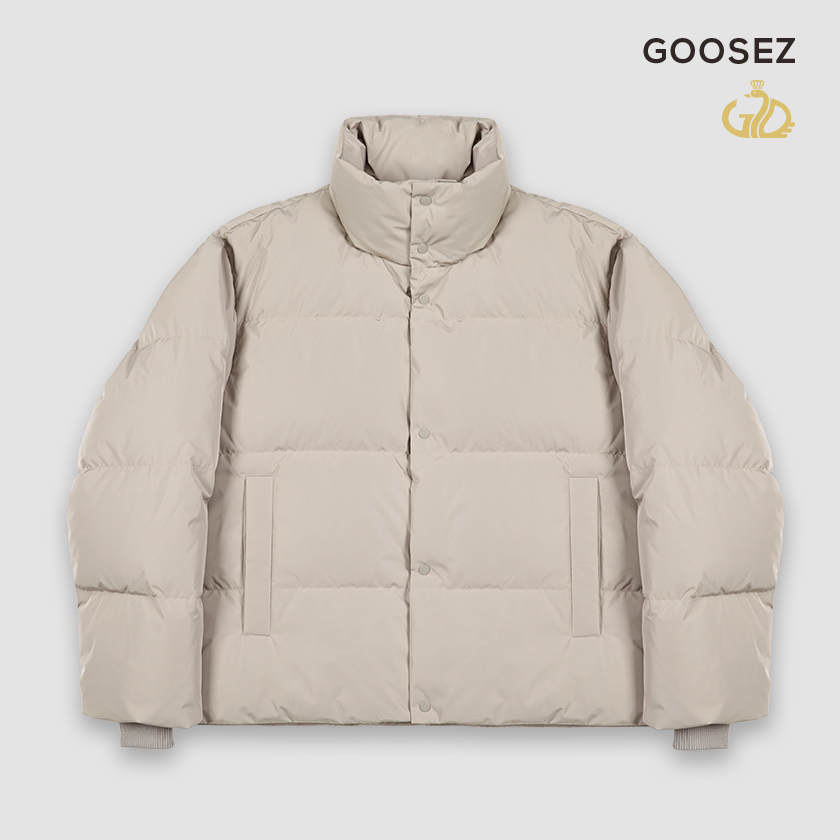 212 미니멀 구스다운 숏 패딩 자켓 - 가벼운 남자 구스점퍼 겨울커플점퍼