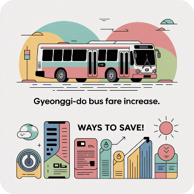 경기도 버스요금 인상 후? 할인받는 방법 이미지