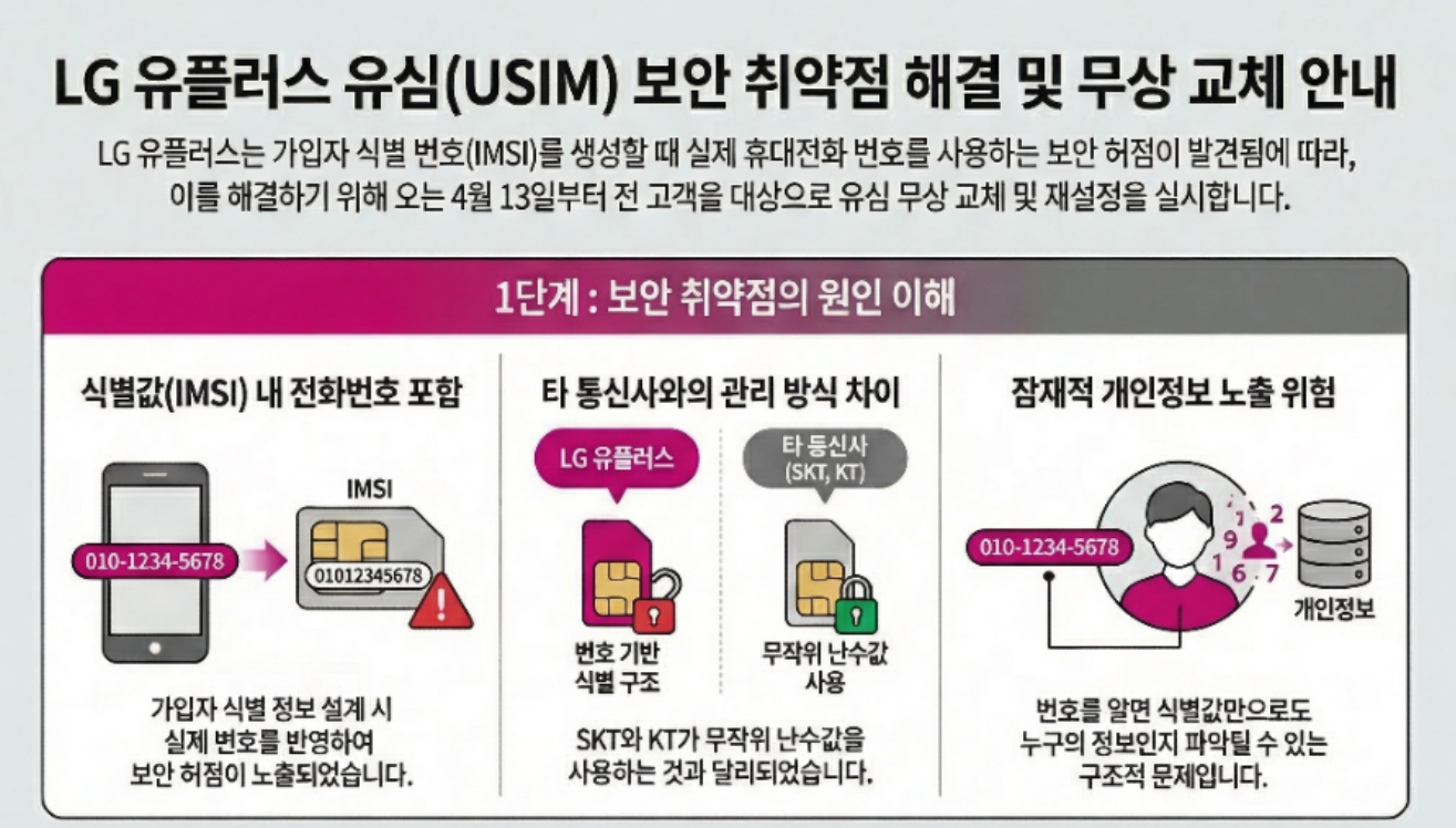 LG 유플러스 유심 무상 교체 안내