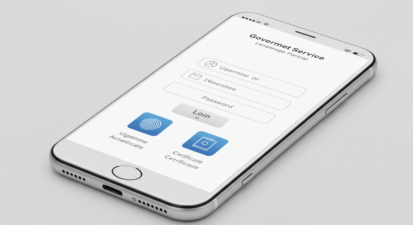 정부24 비대면 주민등록 사실조사 로그인 인증 화면 예시
