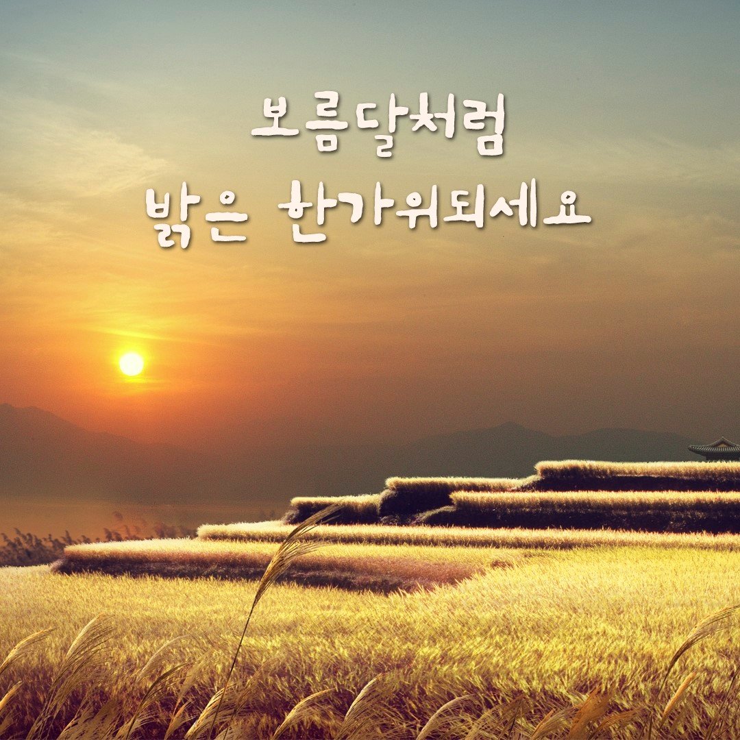 추석 문자 메세지