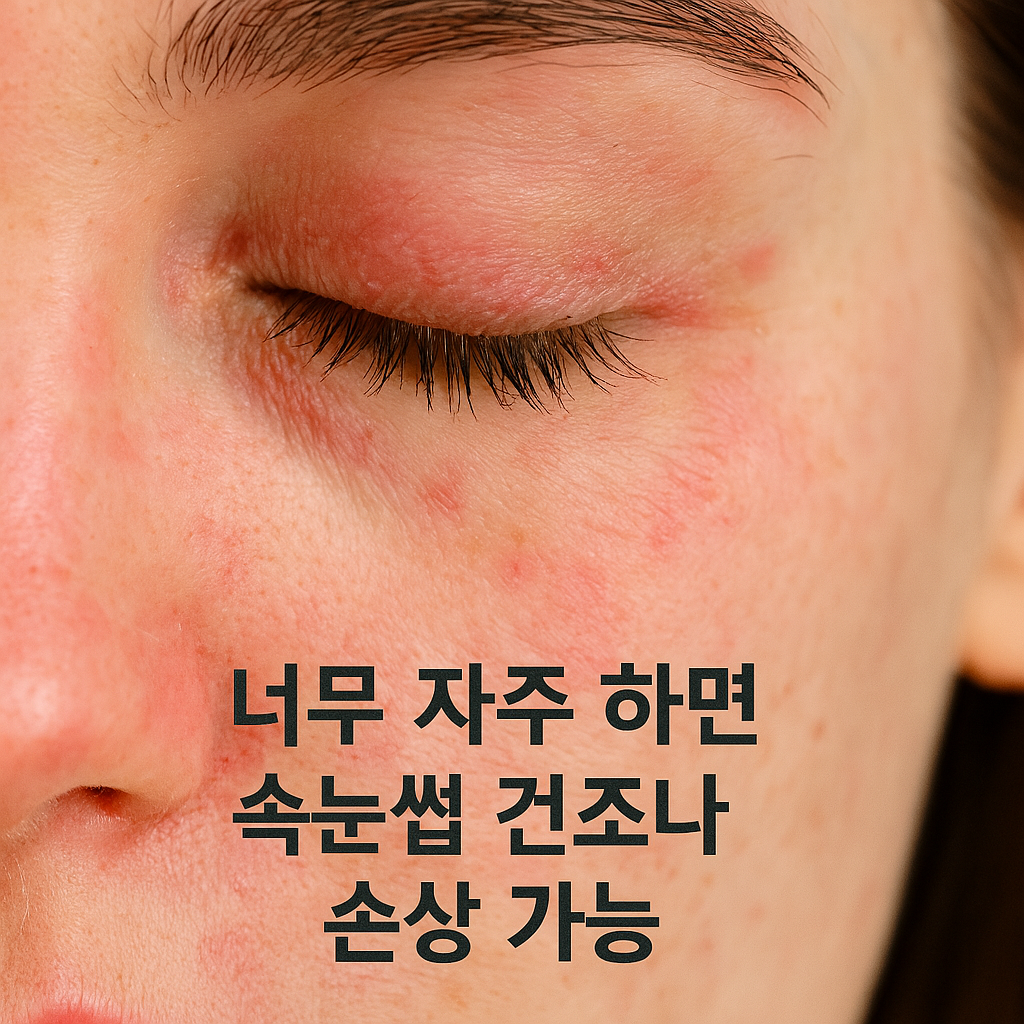 너무 자주 하면 속눈썹 건조나 손상 가능