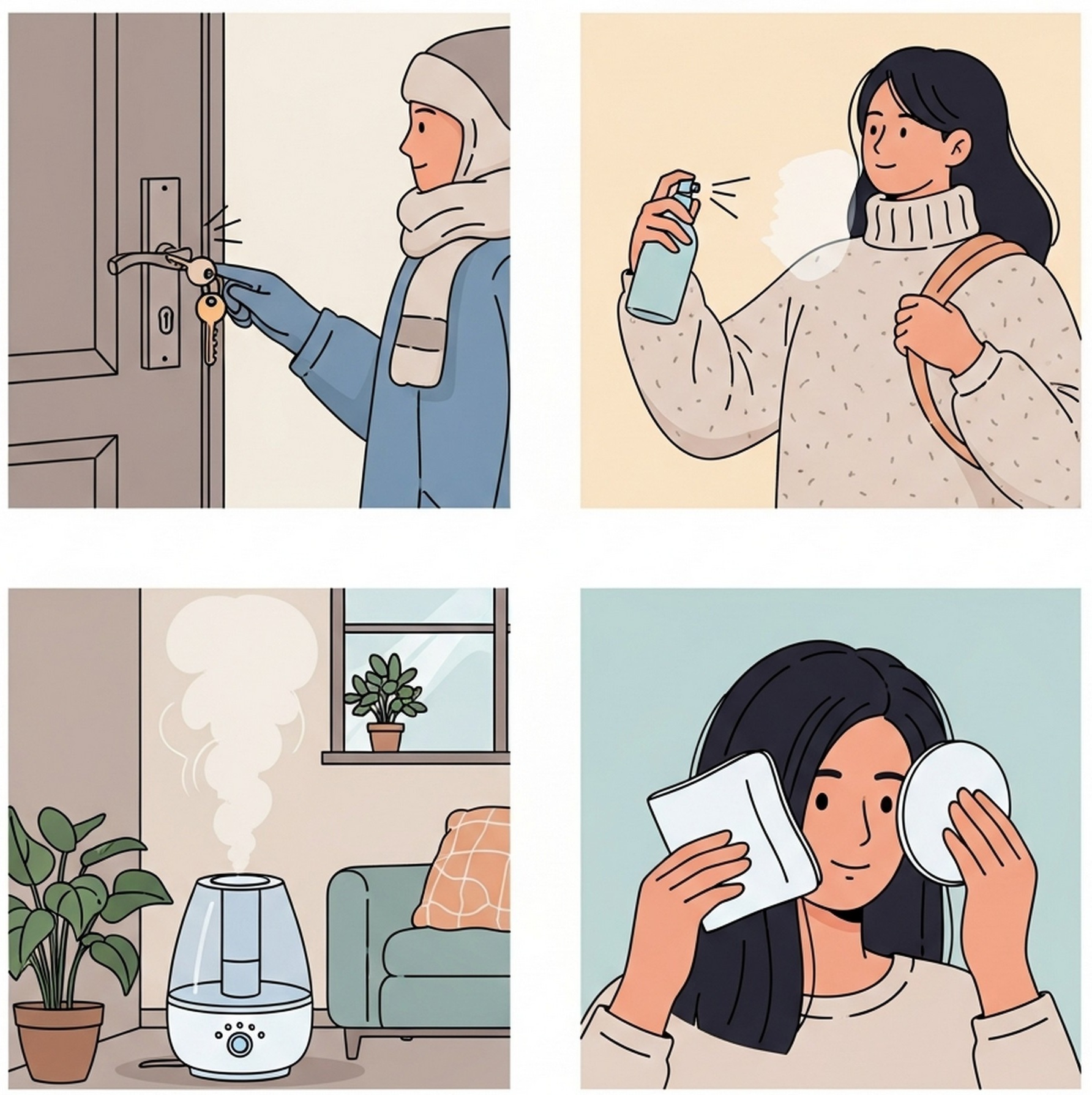 열쇠로 정전기 방전