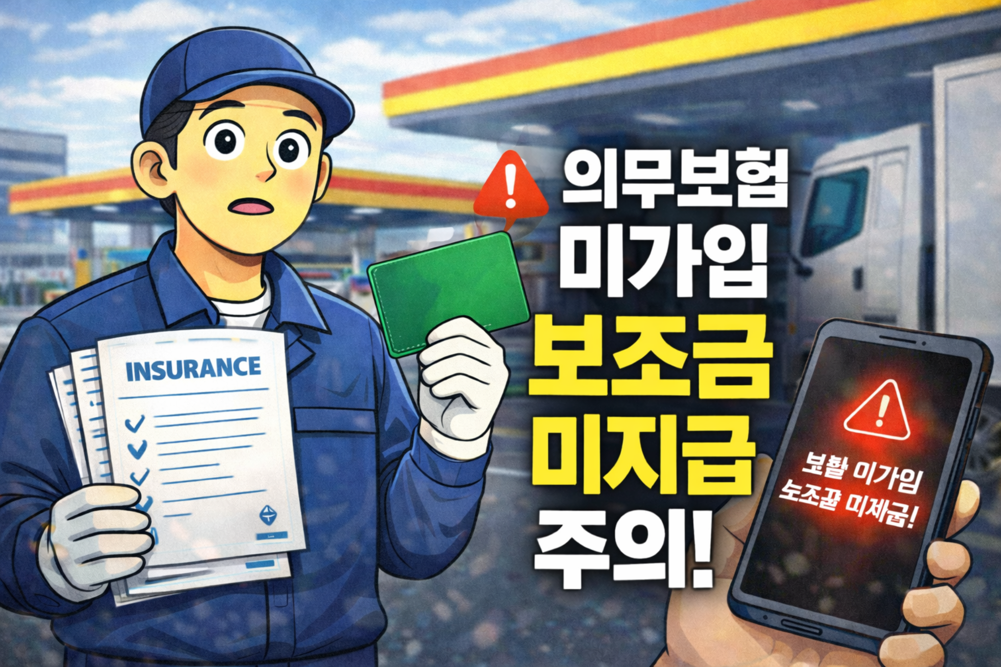 의무보험 미가입시 유카카드 보조금 미지급 안내