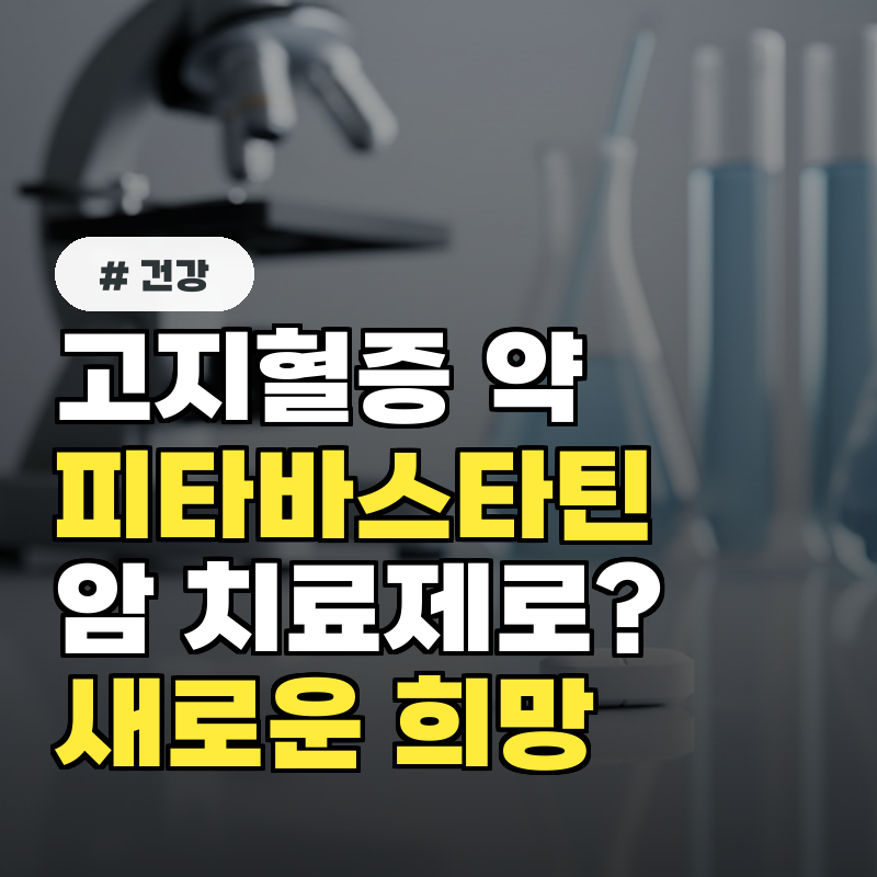 고지혈증 약 '피타바스타틴', 암 치료제로