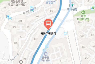 응봉주민센터에서 인천공항 리무진 공항버스(6010번) 지도 위치