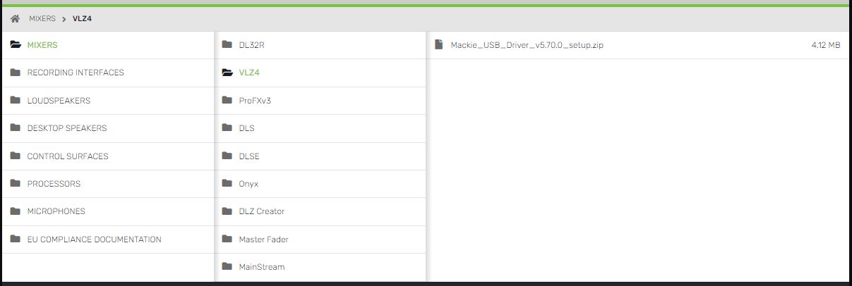 MACKIE VLZ4 MIXER DRIVER
