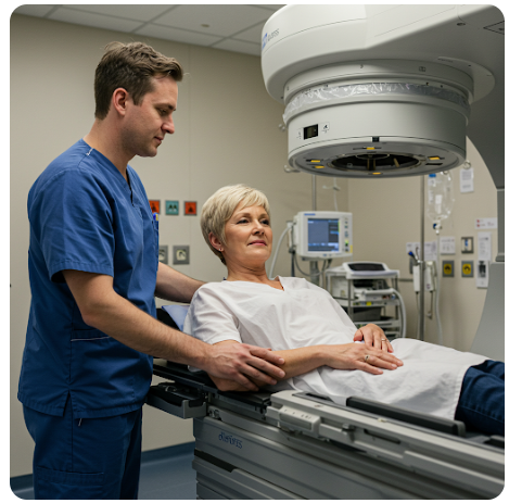 검사받는 암환자