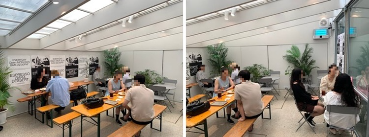 나무 테이블 자리