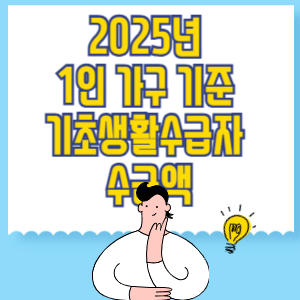 2025년 1인 가구 기준 기초생활수급자 수급액