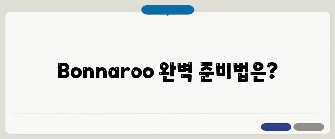 Bonnaroo 생존 팩 완벽 가이드 캠핑 장비와 필수 꿀팁 총망라!