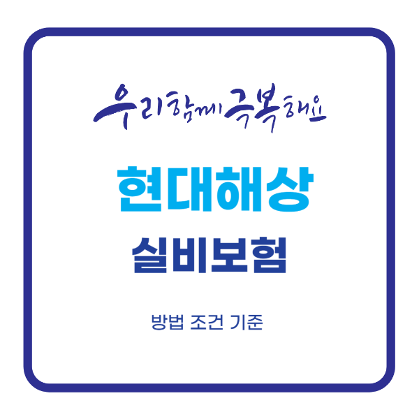 현대해상 실비보험 청구서류 및 청구방법 기간 후기 총정리