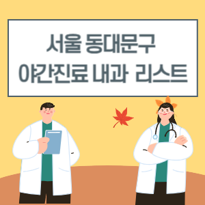 동대문구 야간진료 내과 병원 리스트 (18시 이후 늦게까지하는 병원)