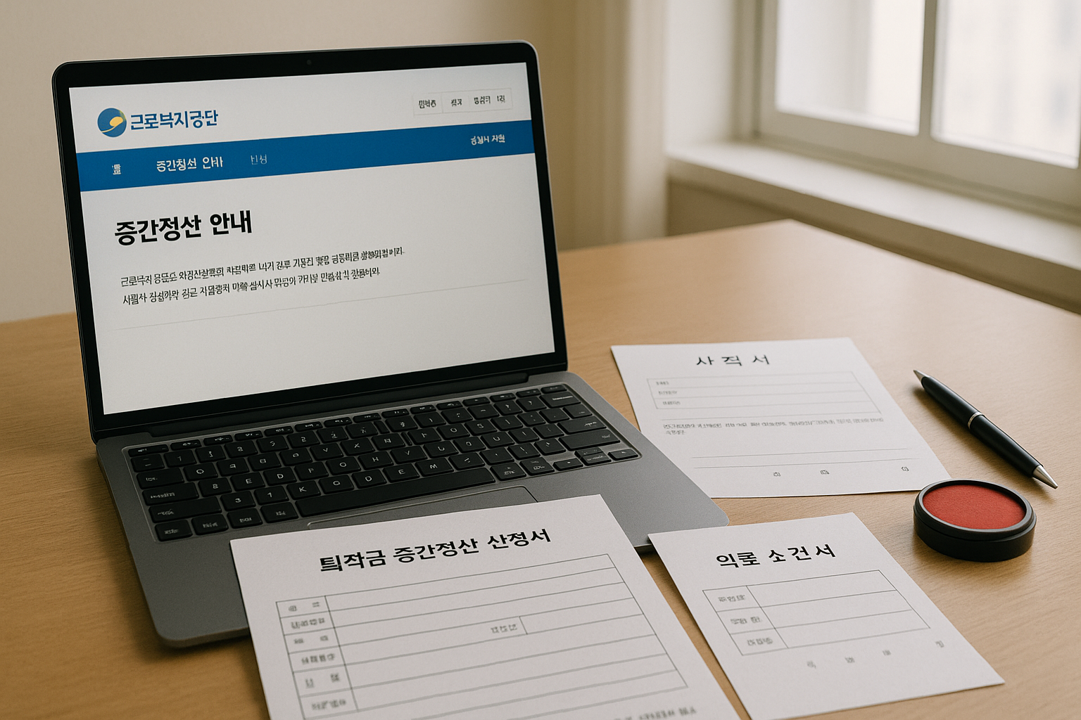 퇴직금 중간정산 신청 준비