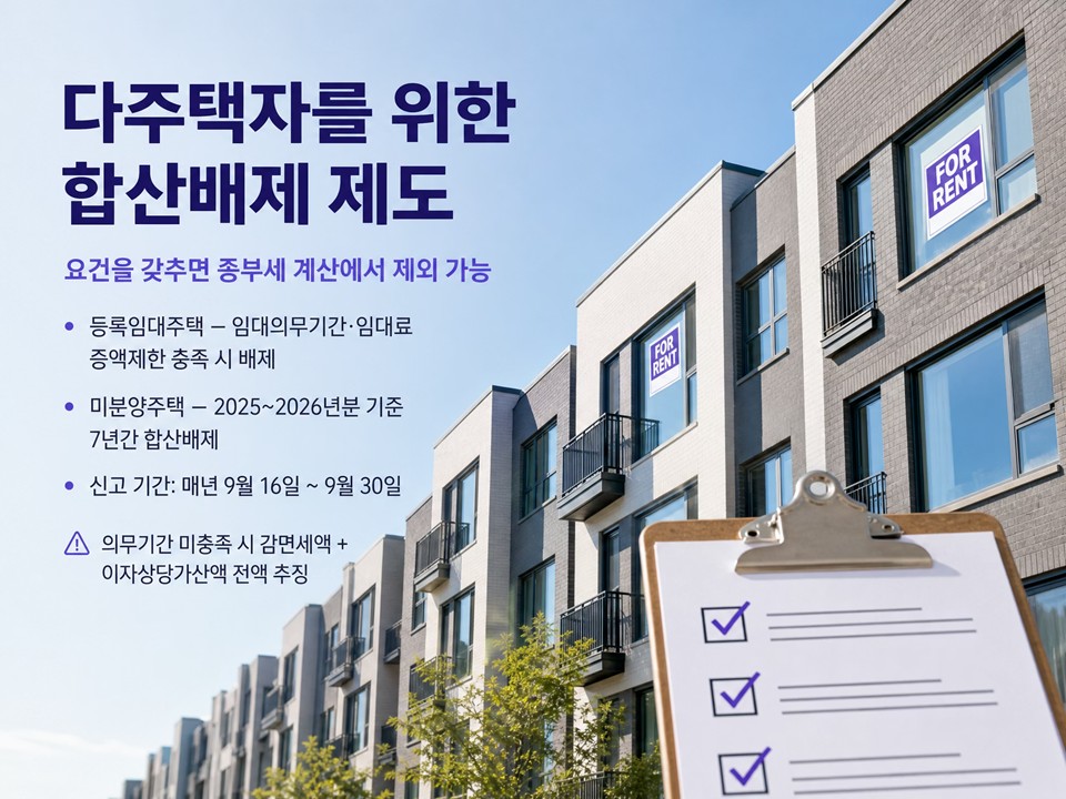 다주택자가 활용할 수 있는 합산배제 제도