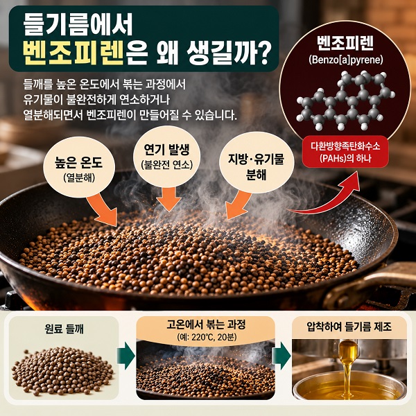 고온 볶음·연기와 벤조피렌 생성 과정