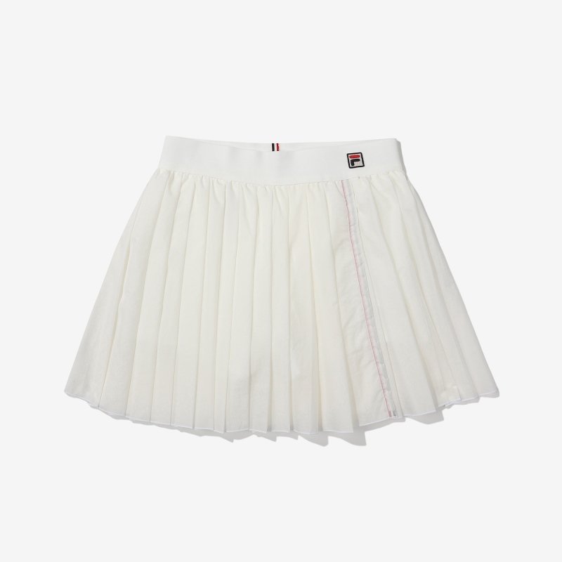 휠라 여성 테니스 플리츠 스커트 FS2SKE2351F WHI