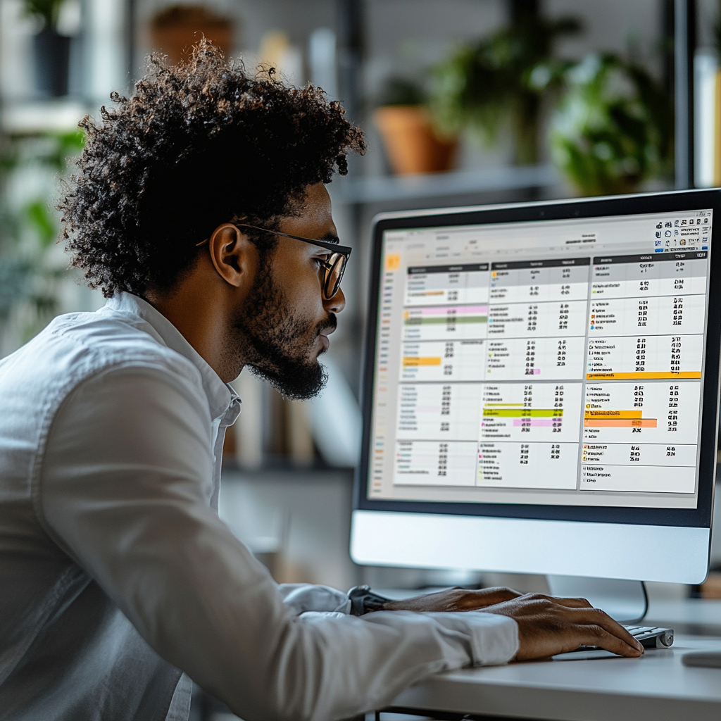 ai를 사용해 일정을 정리하고 관리하는 남자