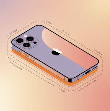 아이폰17 케이스 선택 기준 사이즈 표시하는 이미지