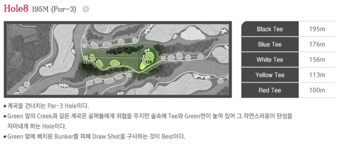 실크밸리 골프클럽 밸리코스 8