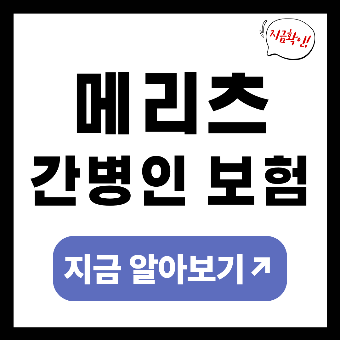 메리츠 간병인 보험