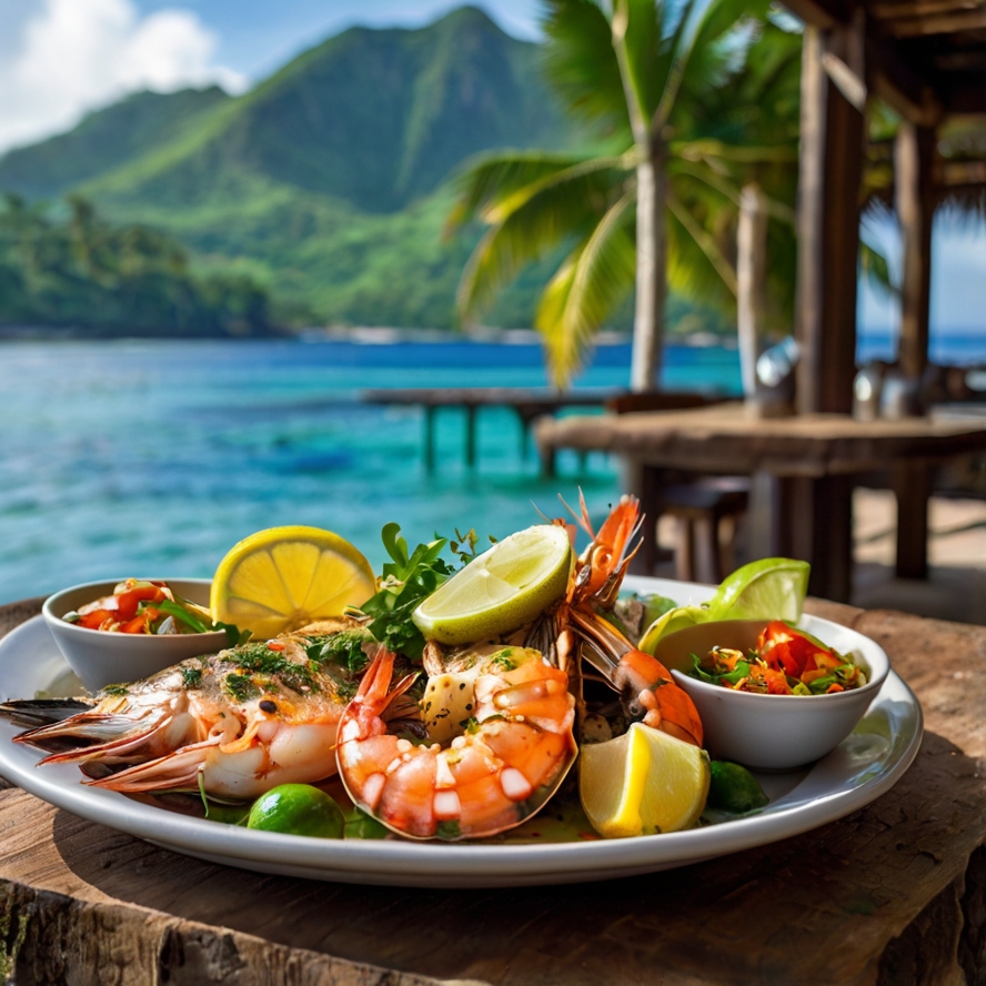 세이셀 맛집 여행 해산물 요리 이미지