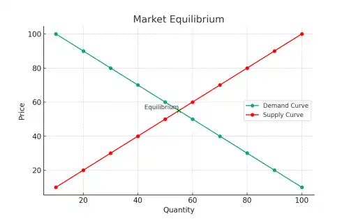 시장 평형 그래프