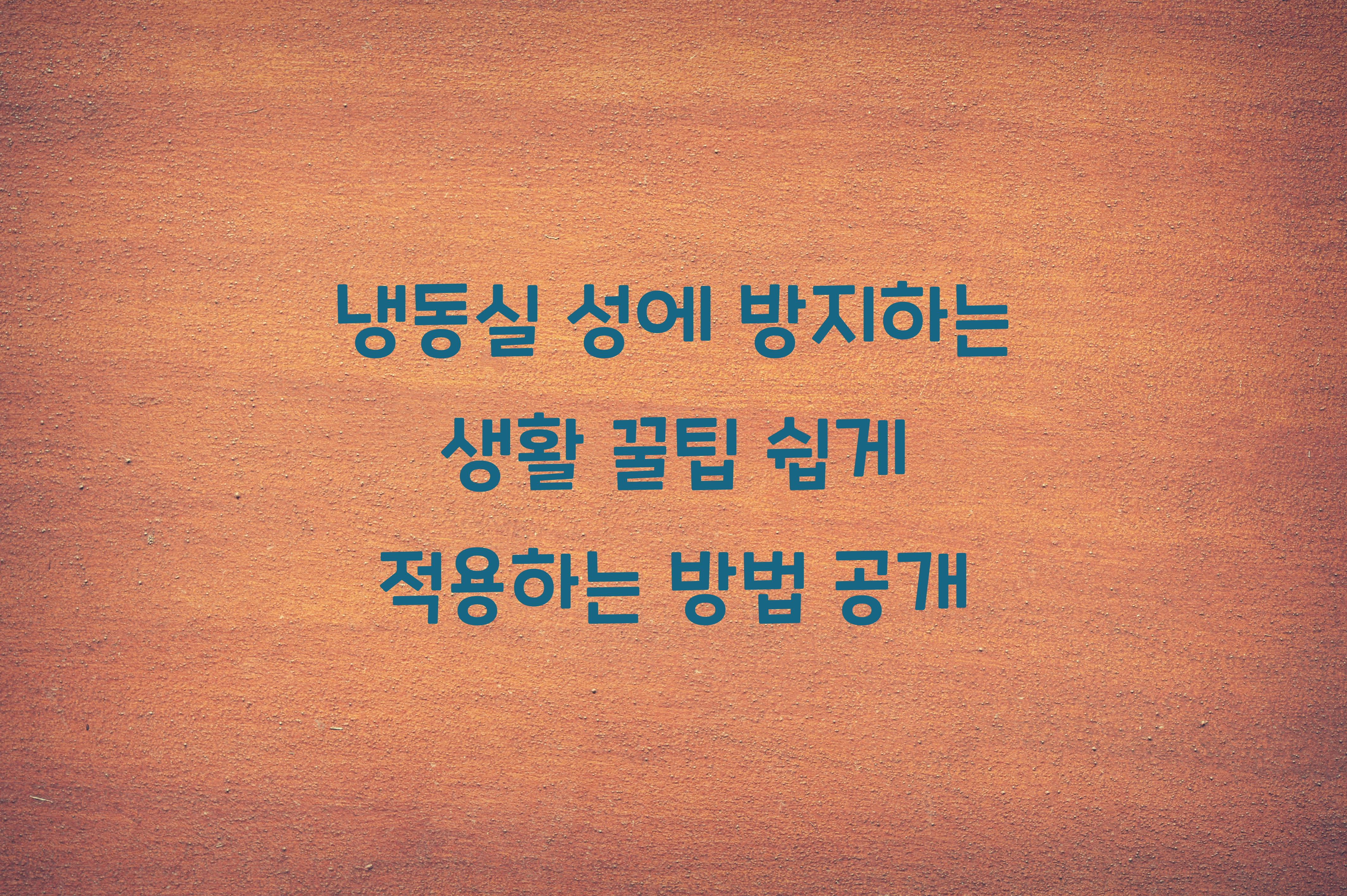 냉동실 성에 방지하는 생활 꿀팁