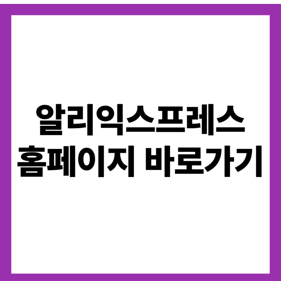 알리익스프레스 홈페이지 바로가기
