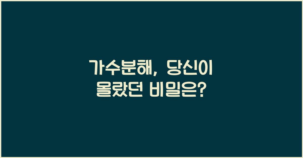 가수분해