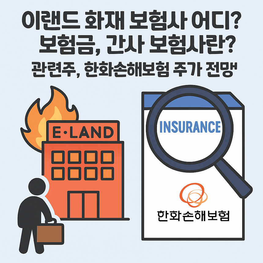 이랜드 화재 보험사 어디? 보험금, 간사 보험사란? 관련주, 한화손해보험 주가 전망