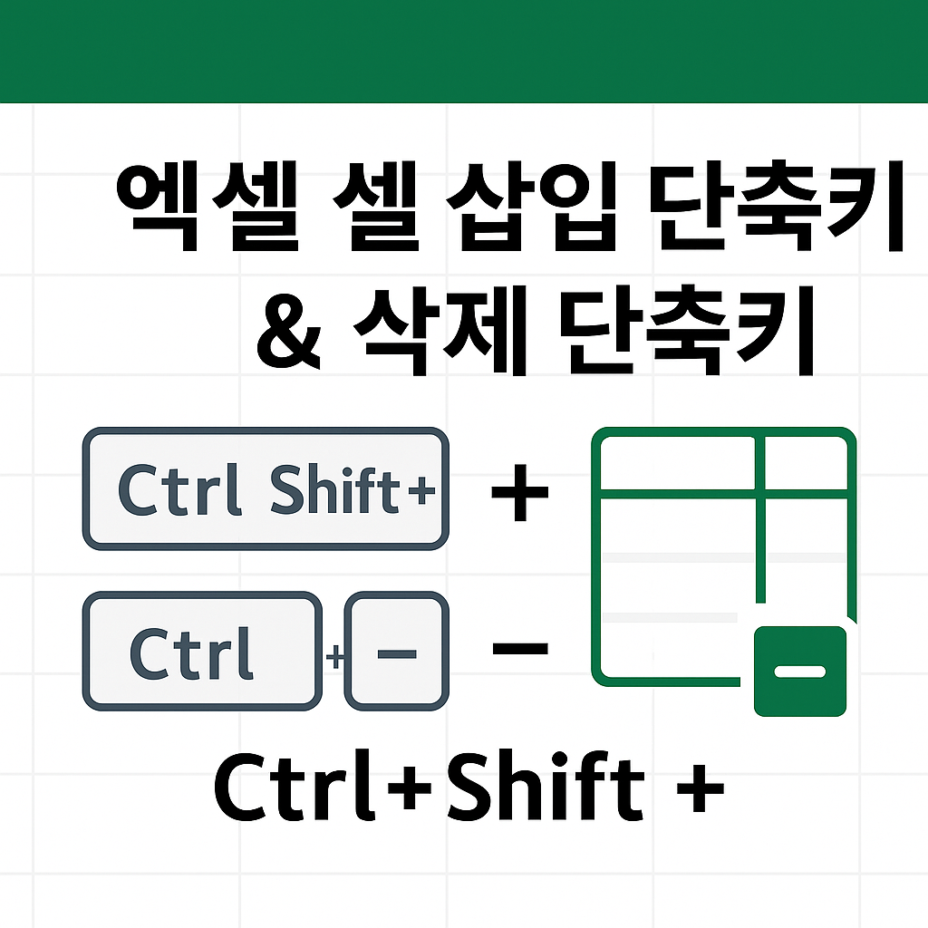 엑셀 셀 삽입 단축키