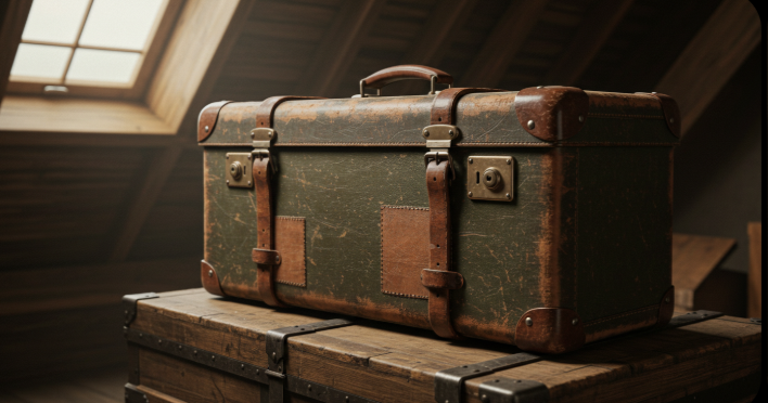 빈티지 가죽 여행 가방