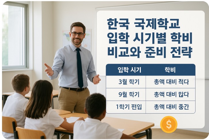 한국 국제학교 입학 시기별 학비 비교 관련