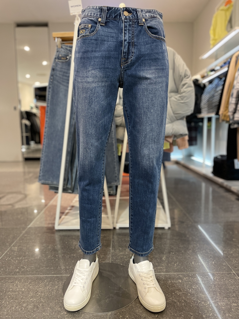 플랙진 플랙 크롭 밀란 레귤러 테이퍼드 9부 데님 청바지 PJTO5MLM415