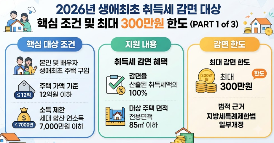 생애최초취득세감면조건