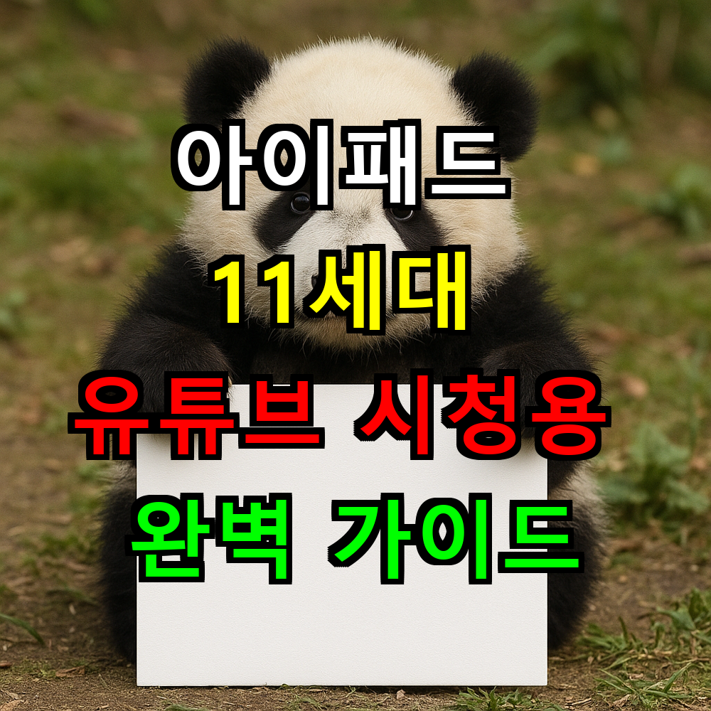 아이패드 11세대 유튜브 시청용 완벽 가이드? 실사용 장단점 분석
