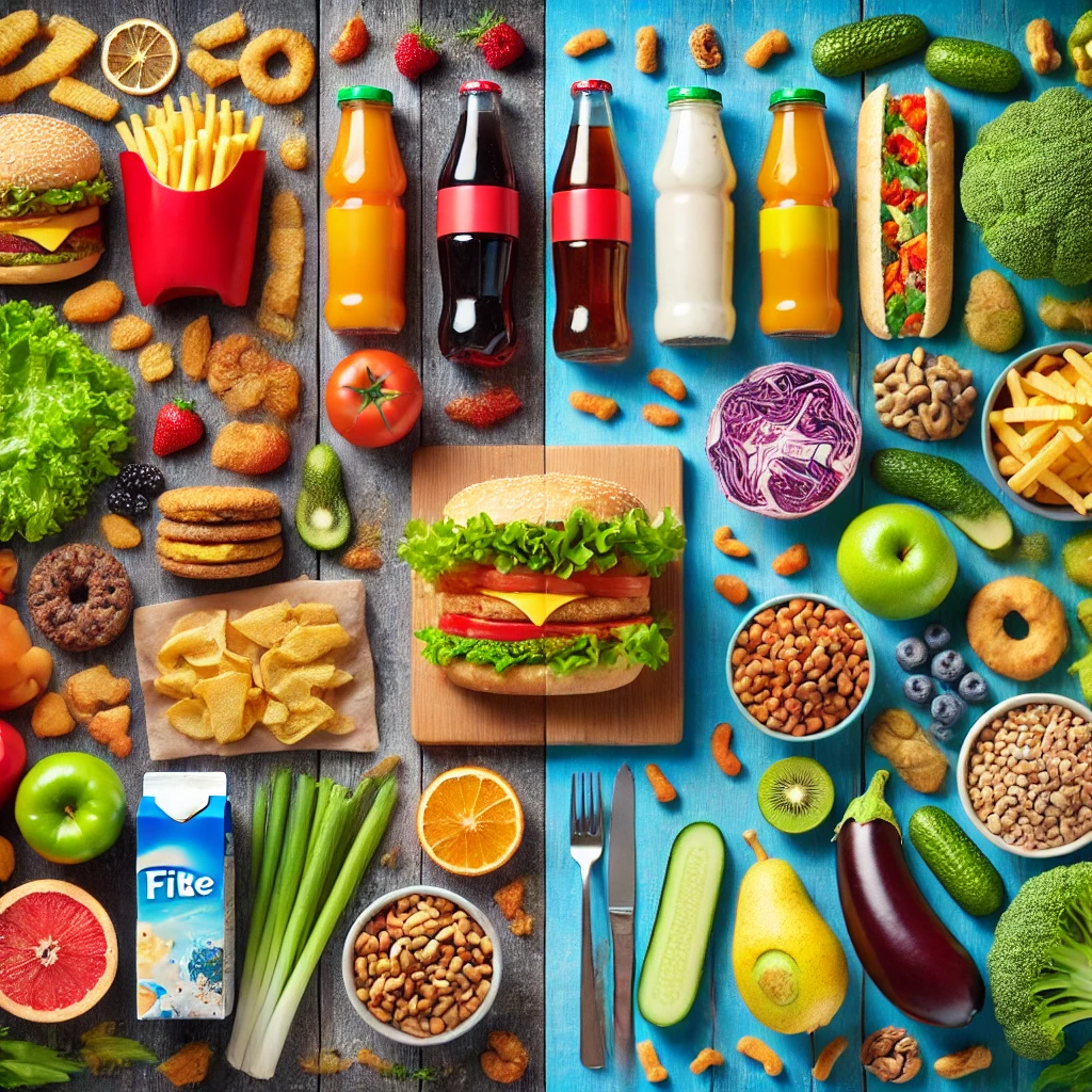 가공식품과 자연식품 차이 이미지