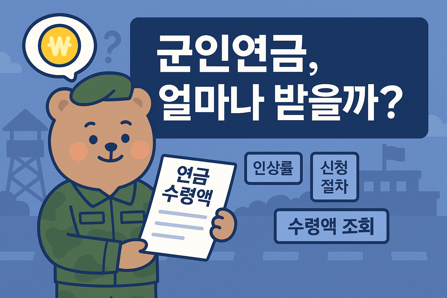 군인연금 수령액, 얼마나 받을까? 인상률부터 조회, 신청 절차까지 완벽 정리!