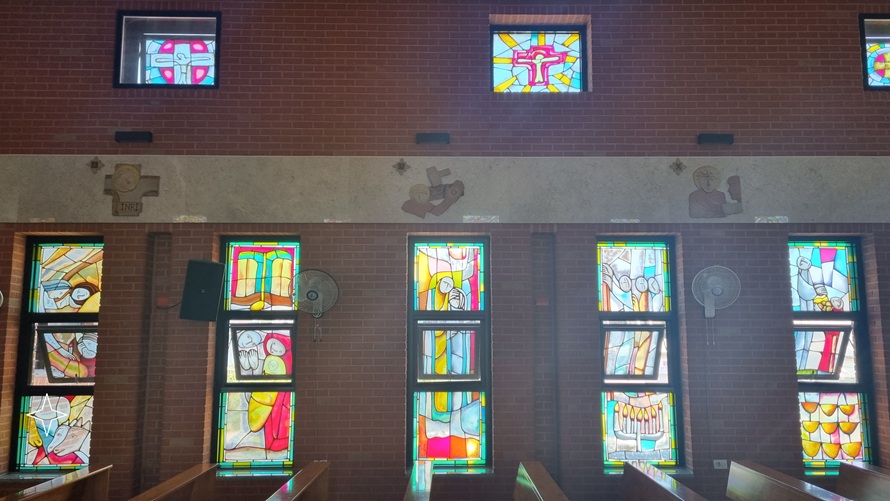 양평성당 스테인드글라스, 십자가의 길 사진