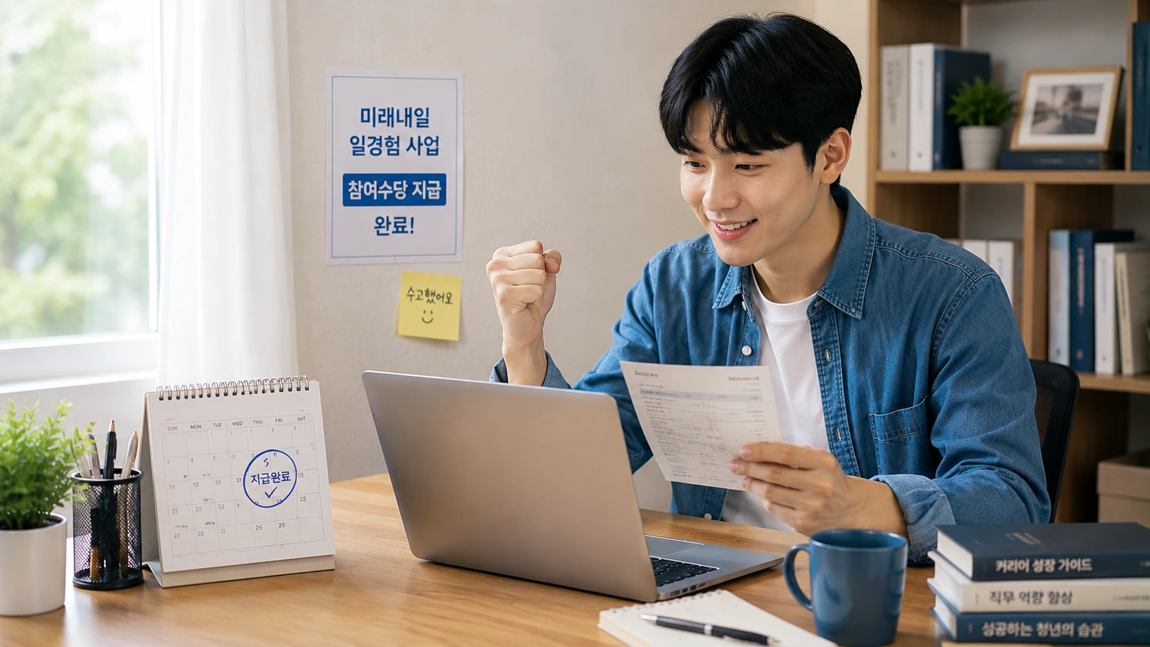 참여수당 지급 결과를 확인하는 청년