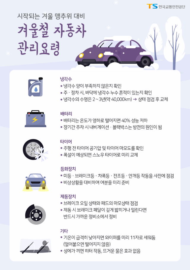눈길 안전운전 차량 관리