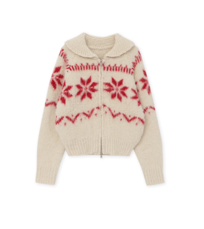 260308 정가은 인스타그램 RE_L 리엘 눈꽃 니트 가디건